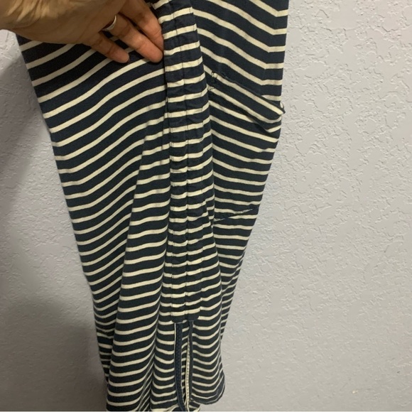 Toad&Co Muse Stripe Cap Sleeve Pocket Adjustable Side Organic Cotton Midi Dress - Picture 4 of 7